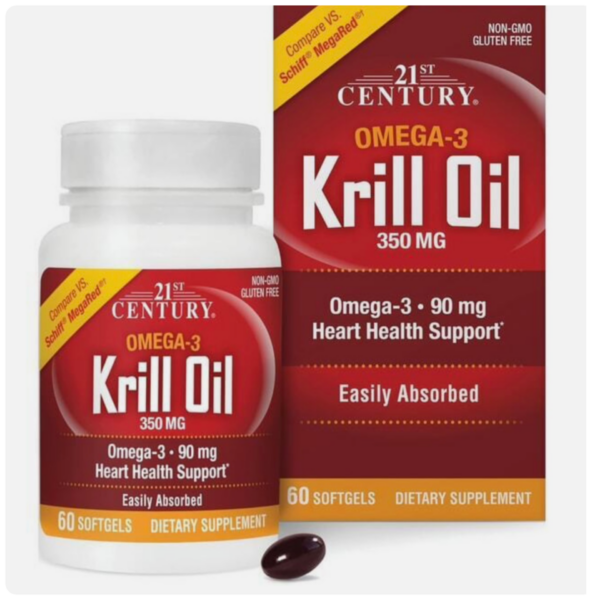 Krill Oil 350 Mg 60 Softgels capsules