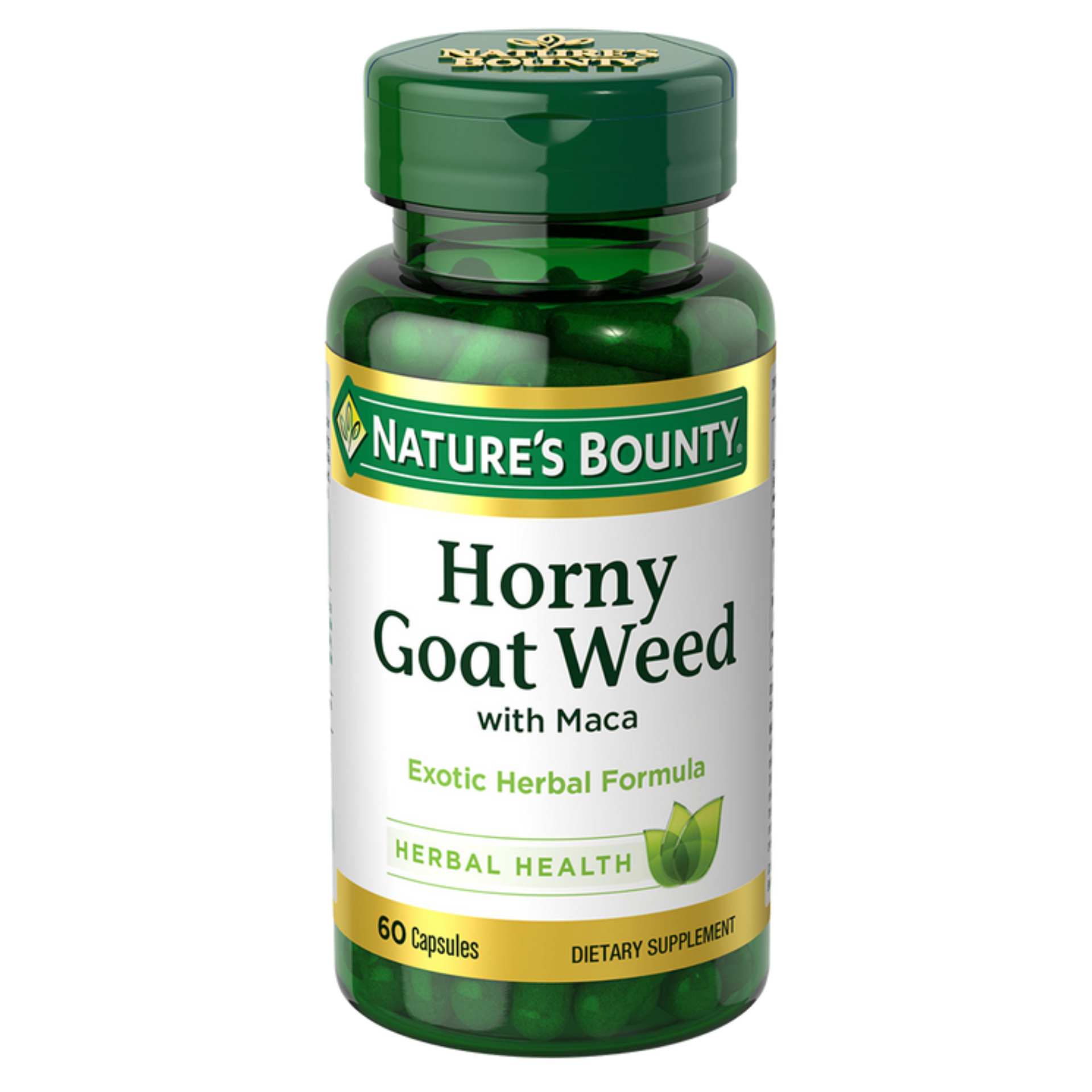 Horny Goat Weed with Maca, Herbal Health Supplement, 60 Capsules