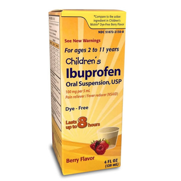 Children's Ibuprofen Berry Flavor Oral Suspension 100 mg per 5 mL, 120 ML