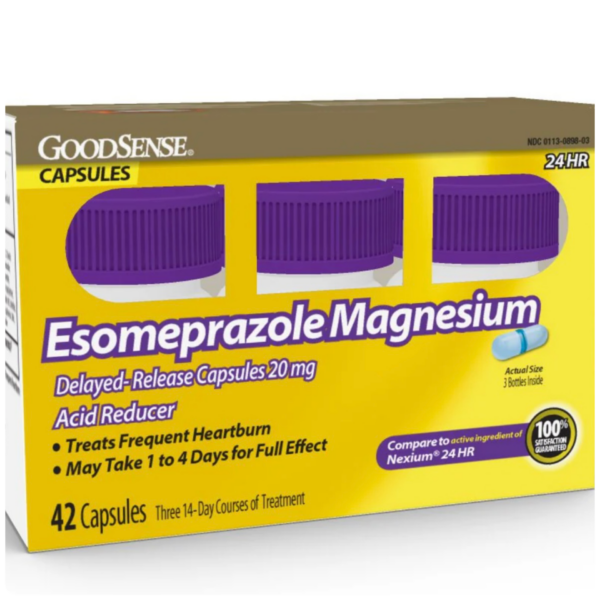 Esomeprazole Magnesium, 20 Mg, 42 capsules