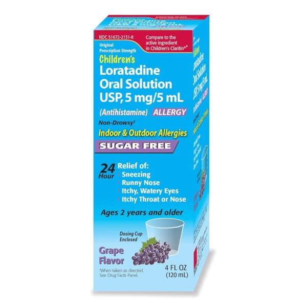 Children’s Loratadine Grape Flavor Oral Solution,120 ML