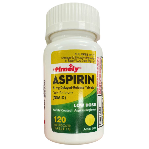 Aspirin 81 mg, 100 ct