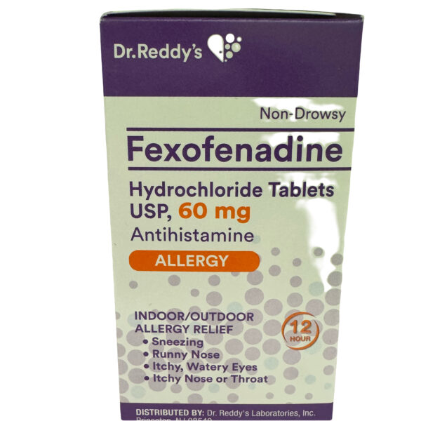 Fexofenadine Hydrochloride Tablets, 60 mg, 100 Count